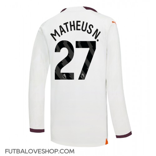 Dres Manchester City Matheus Nunes #27 Preč 2023-24 Dlhy Rukáv